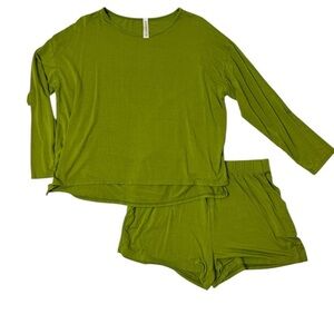 Kimberly Green knit Pajama Set women’s Size Large